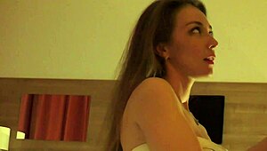 Hey, Can You Believe This Beautiful European Amateur Gave a Slow Handjob in a Hotel Room for Precum?
