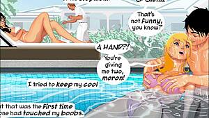 virgin blonde teen threesome with stepmother in a wild comic adventure