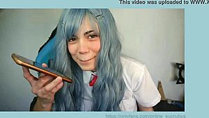 kinoko rin whispers secrets as you peek under her skirt in cosplay