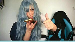 kinoko rin whispers secrets as you peek under her skirt in cosplay