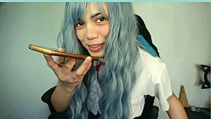 kinoko rin whispers secrets as you peek under her skirt in cosplay