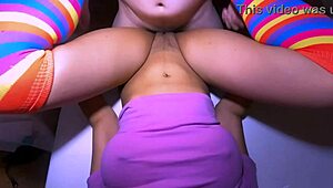 That shy student fucked her teacher hard after class.