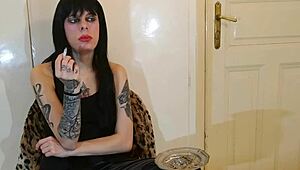 Is Beth the Kinky Goth Domina Smoking?