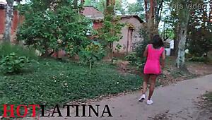 I fucked her ass in public, damn hot neighbor!