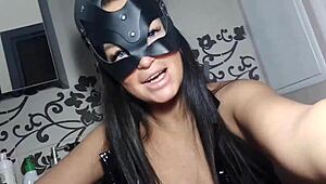 bdsm cock rating with milf femdom brunette