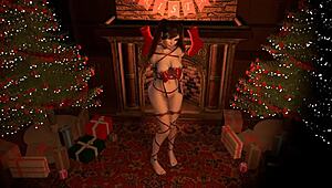 D.Va Unwraps Christmas Gift in Overwatch Porn Parody Striptease