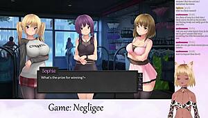 Vtuber Lewdneko plays negligee game part 6