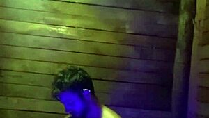 Sensual Chilean woman bathing in the bathtub