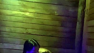 Sensual Chilean woman bathing in the bathtub