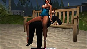 encounter at the seaside cabins, what happens on the beach?