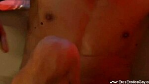 gay lovers participate in intense workout exercises together