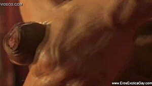 gay lovers participate in intense workout exercises together