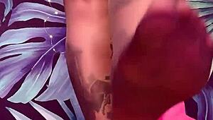 Tease in Pantyhose and Latex Dress