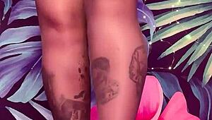 Tease in Pantyhose and Latex Dress