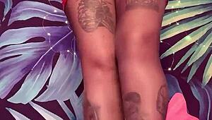 Tease in Pantyhose and Latex Dress