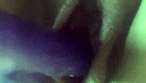 German solo play with dildo after creampie