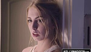 I watched Chloe Scott take black cock before marriage with Kelly Madison in wild interracial.