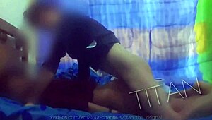 This sexy Latina asks for permission on the phone to fuck, haha