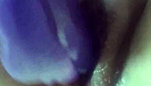 German solo play with dildo after creampie