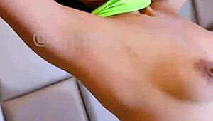 i'm so horny dancing like a whore on the bed with my small tits