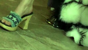 feather haired ally ann toys her shaved pussy