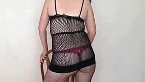 latina undressing in lingerie