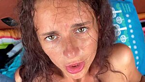 Fucking a Sexy Whore in the Car on the Roadway, Bent Over and Riding