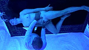 Gigi Breeze shines in blacklight massage top 2