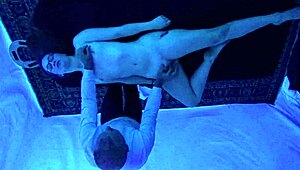 Gigi Breeze shines in blacklight massage top 2