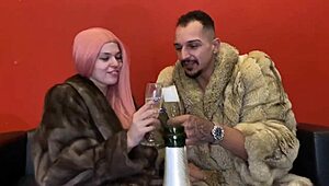 put this argentinian chick to drink my brazilian milk from the champagne glass, the naughty interracial amateur pornstar.