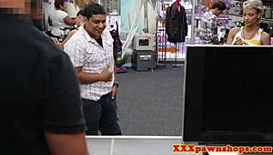 ebony babe strips for the pawnbroker