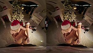 Taboo christmas blowjob and handjob pov