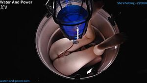 Bee in a Barrel: Bound Asshole Takes Intense Enema in Bondage