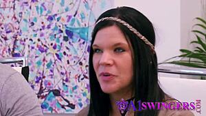 Girlfriend Drools Over Dong In Group Orgy