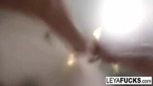 Leya and Lynn indulge in a lesbian romp by the pool