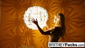 sexy blonde teasing in retro solo