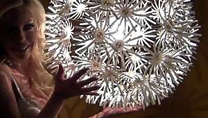 sexy blonde teasing in retro solo