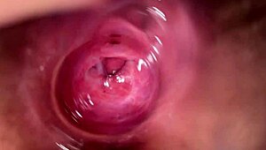 Stepsister reveals deep inside her creamy teen pussy