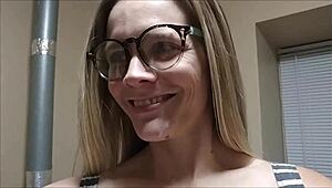 blowjob in laundry room with big tits and pussy fingering 😜