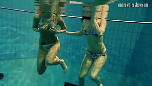 Hot Russian Brunette Poses Erotically in Swimming Pool Underwater. She's Such a Stunning Babe!