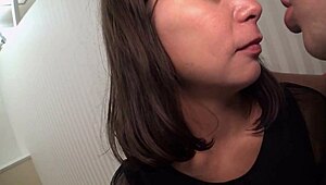 sumire egawa, the busty i-cup mature woman, engages in flirtatious sex with her partner