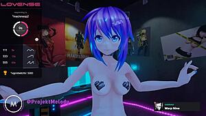 Hentai girl dances seductively on webcam for you