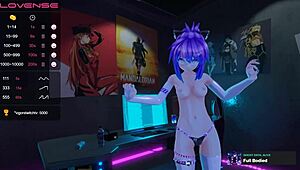 Hentai girl dances seductively on webcam for you