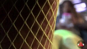 Worship my green fishnets feet, slave. Feel the nylon domination.