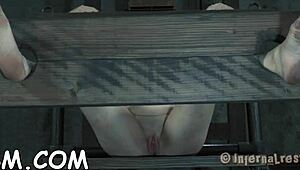 Slender maid fingers her soaking wet snatch