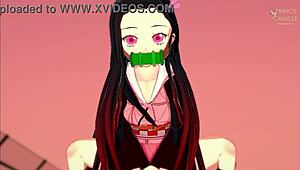 Innocent Nezuko Chan struggles to control her impulses in Demon Slayer