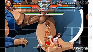 Athena Asamiya from KOF XI gets drilled by Joe Higashi in wild CVS2 hentai action.