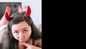 Lizren Performs Oral On Diablita Chilena
