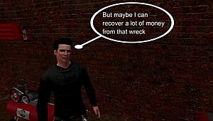 wife cheats with big cock in garage anal fuck