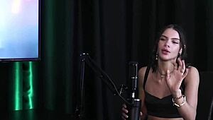 Debora Andrade Squirts Masturbating in Sheer Red Lingerie!